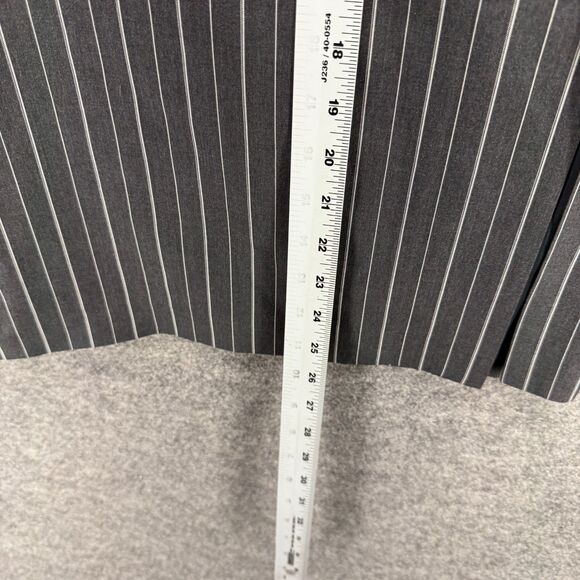 Banana Republic Skirt Women 12 Black Striped A-Line Midi Silk Lined Zipper - Picture 4 of 7